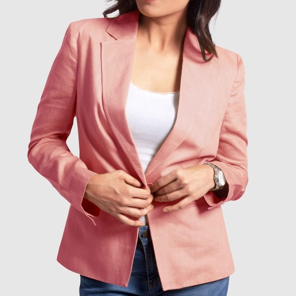 OLGYN Jackets & Blazers - OLGYN Women's Magnolia Single Breasted Pink Blazer